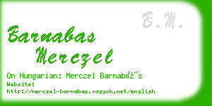 barnabas merczel business card